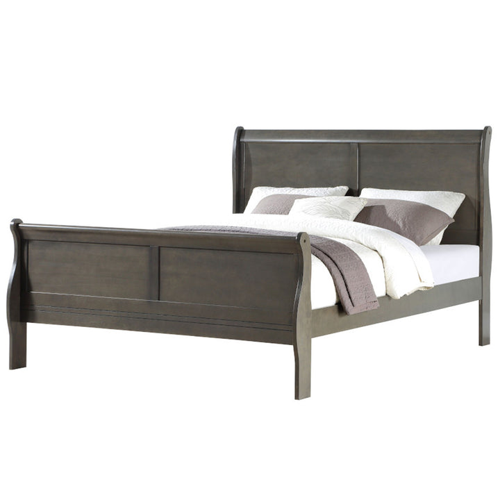 Louis Philippe EK Bed in Dark Gray