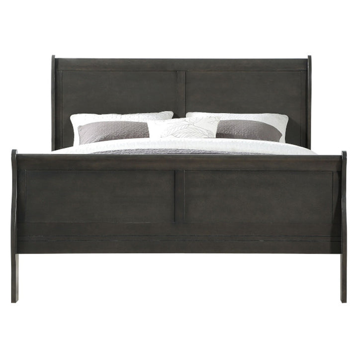 Louis Philippe EK Bed in Dark Gray