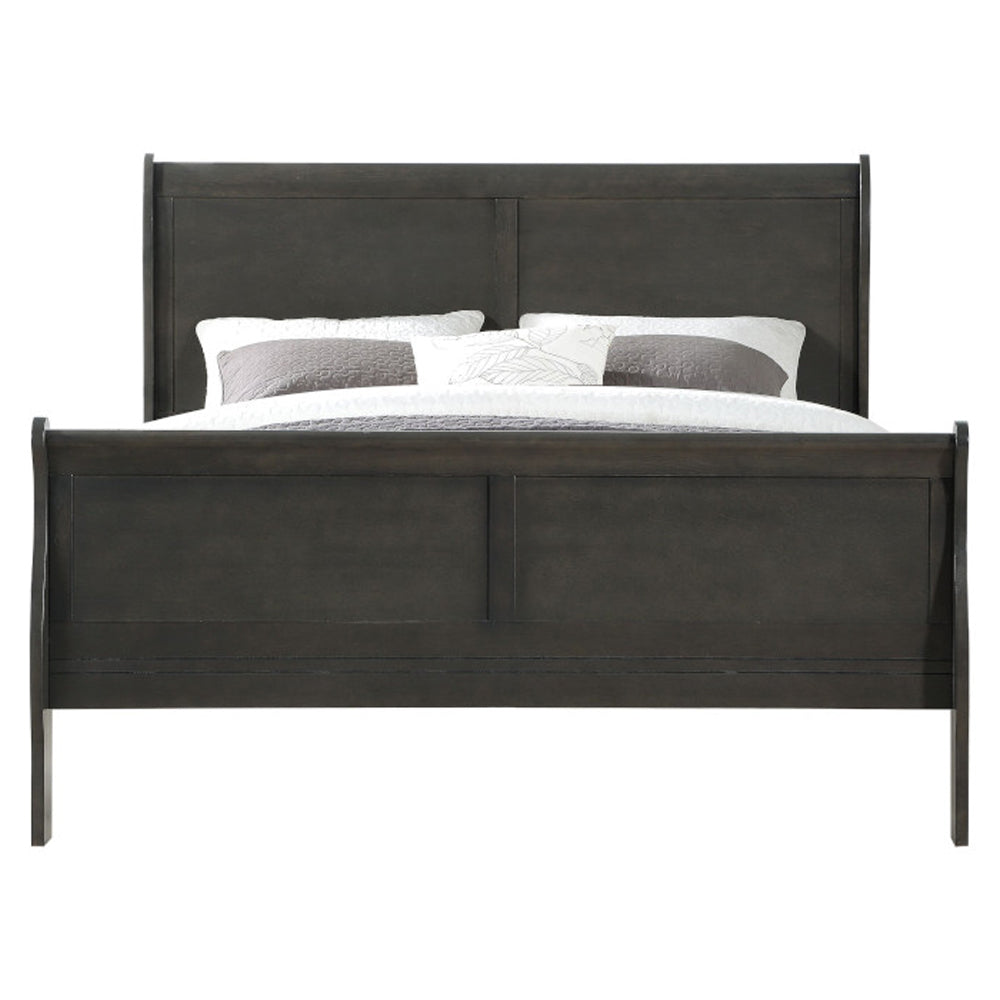 Louis Philippe EK Bed in Dark Gray
