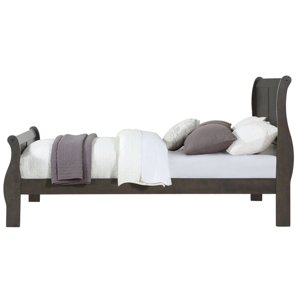 Louis Philippe EK Bed in Dark Gray