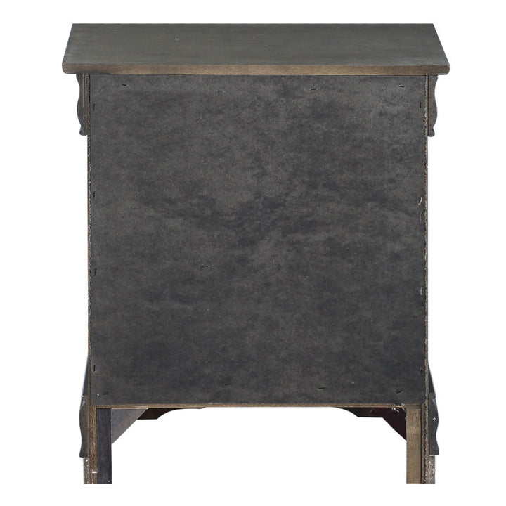 Louis Philippe Nightstand in Dark Gray Finish