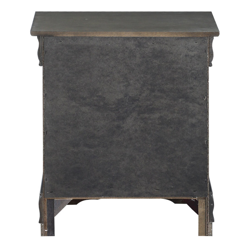 Louis Philippe Nightstand in Dark Gray Finish