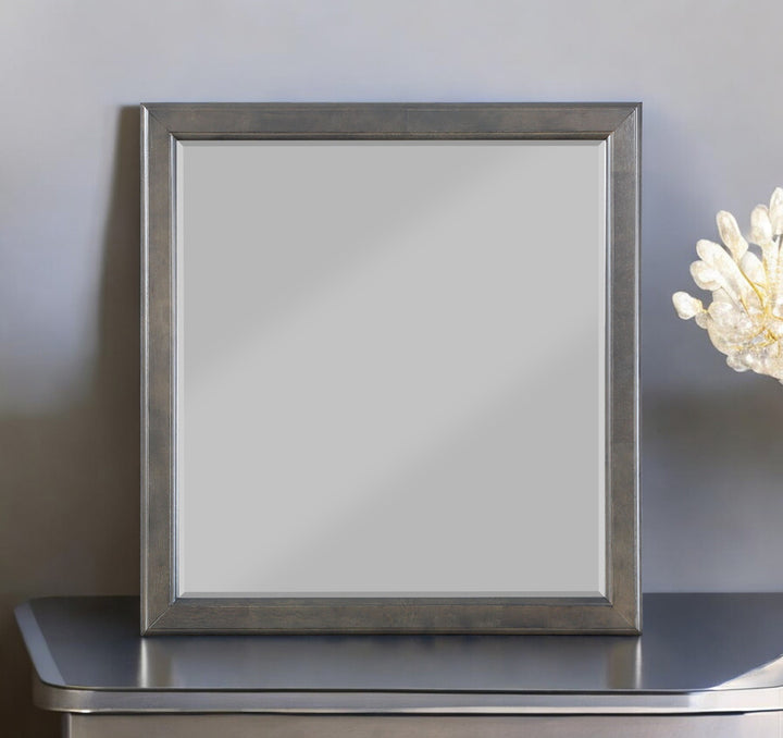 Louis Philippe Mirror in Dark Gray Finish