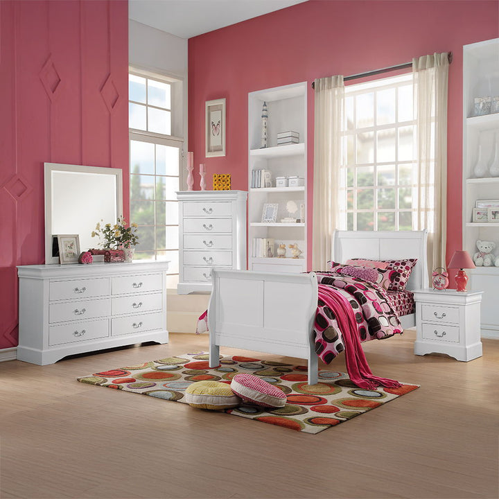 Louis Philippe III - Full Bed - White