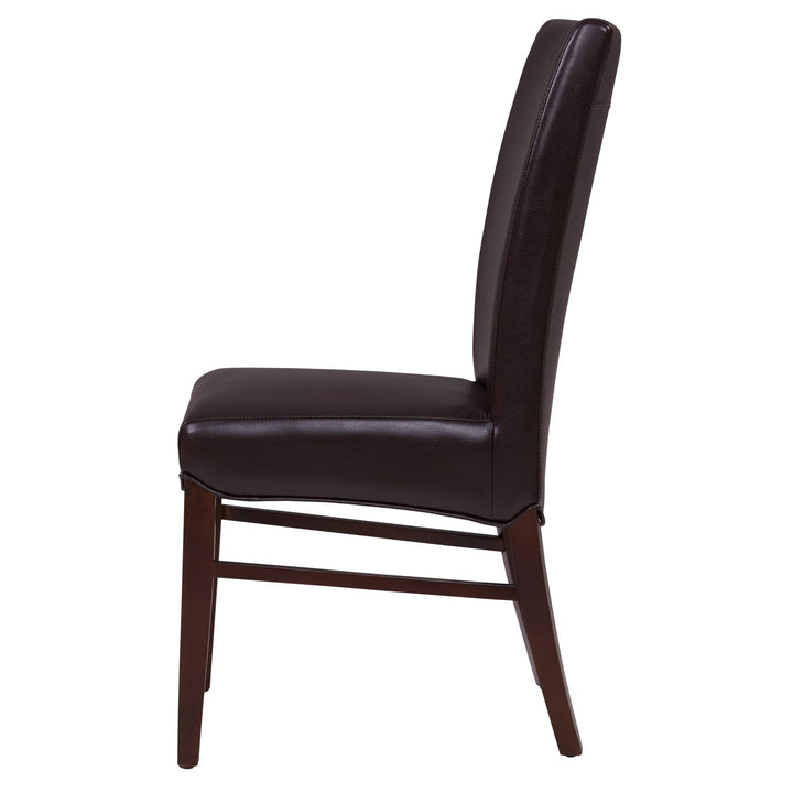 Milton Bonded Leather Dining Side Chair - Coffee Bean - view 5