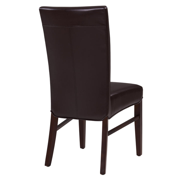Milton Bonded Leather Dining Side Chair - Coffee Bean - view 7