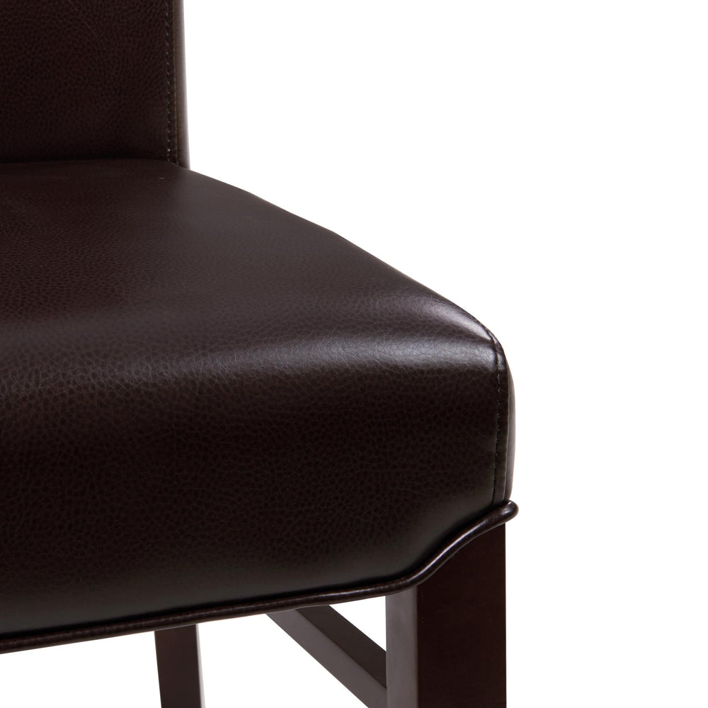 Milton Bonded Leather Dining Side Chair - Coffee Bean - view 8