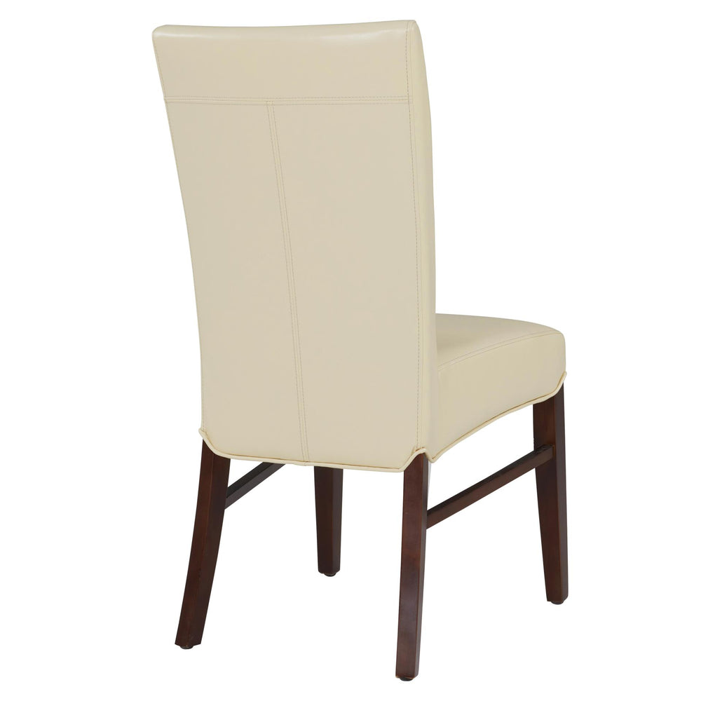 Milton Bonded Leather Dining Side Chair - Cream - view 7