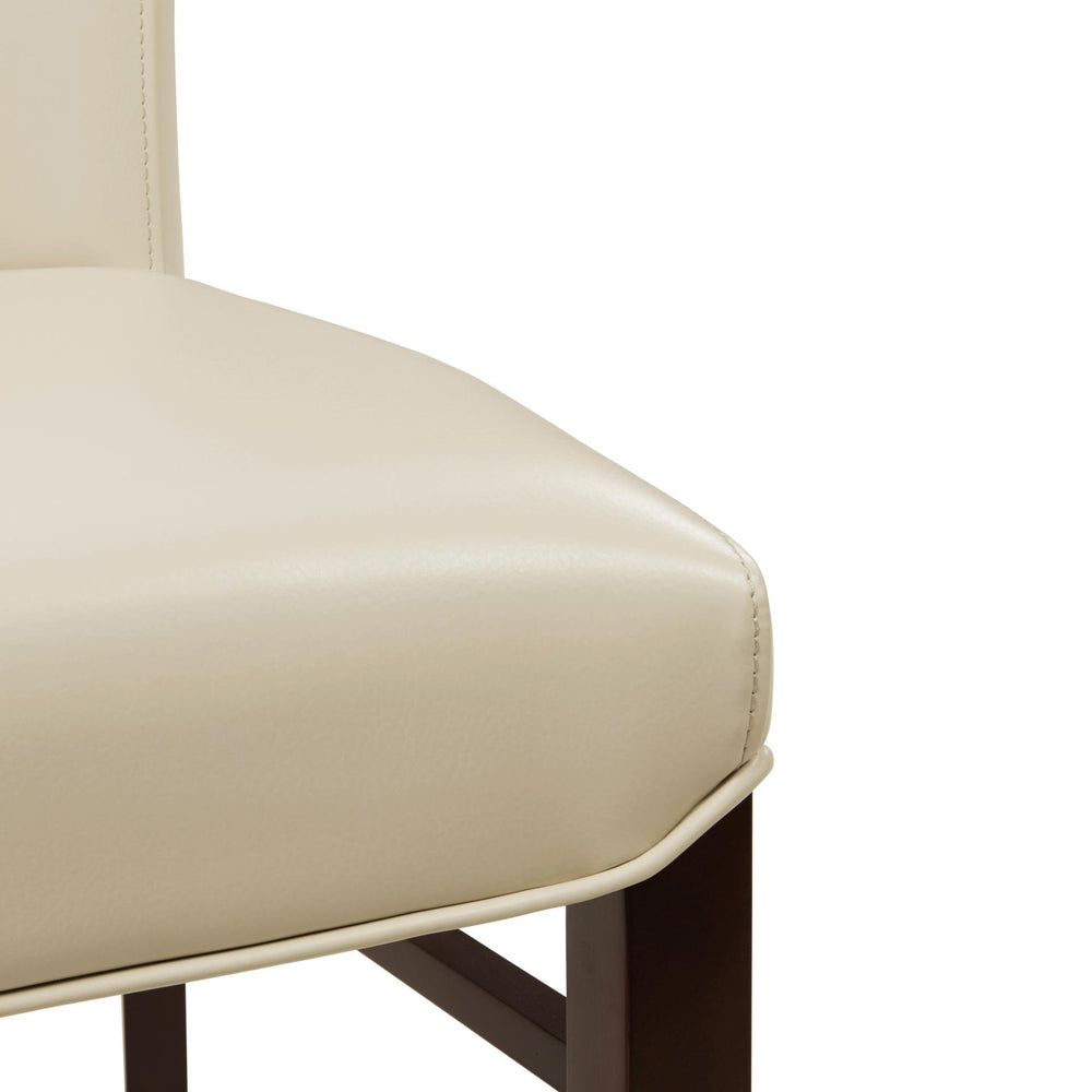 Milton Bonded Leather Dining Side Chair - Cream - view 8
