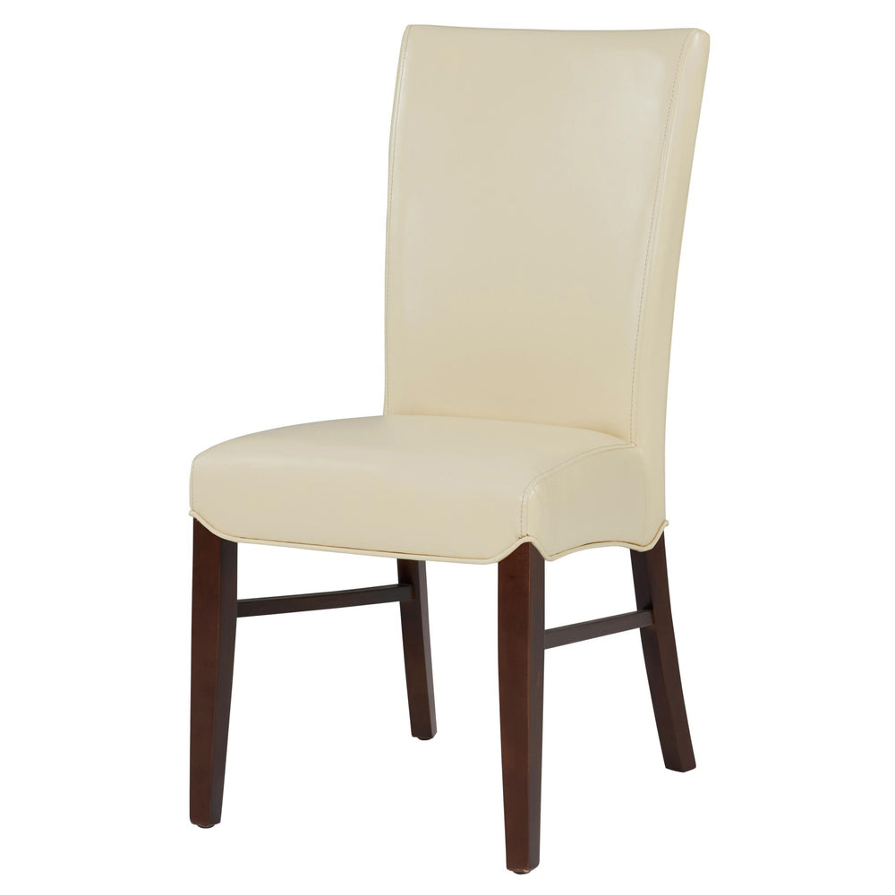 Milton Bonded Leather Dining Side Chair - Cream
