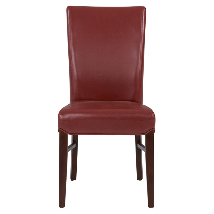 Milton Bonded Leather Dining Side Chair - Pomegranate - view 4
