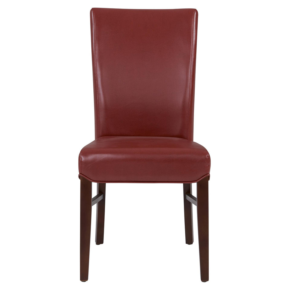Milton Bonded Leather Dining Side Chair - Pomegranate - view 4
