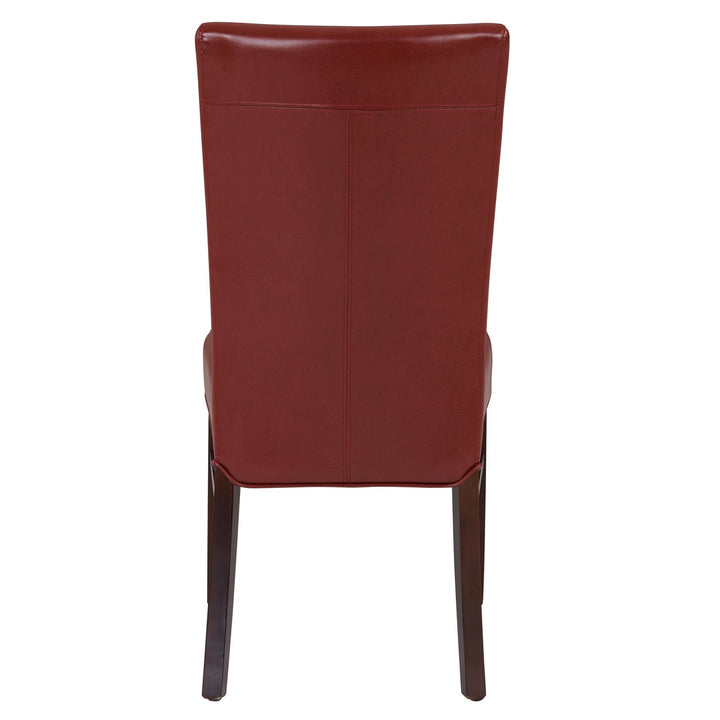 Milton Bonded Leather Dining Side Chair - Pomegranate - view 6