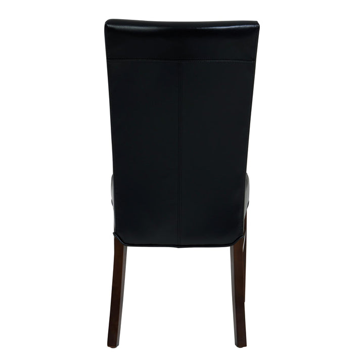 Milton Bonded Leather Dining Side Chair - Black - view 6