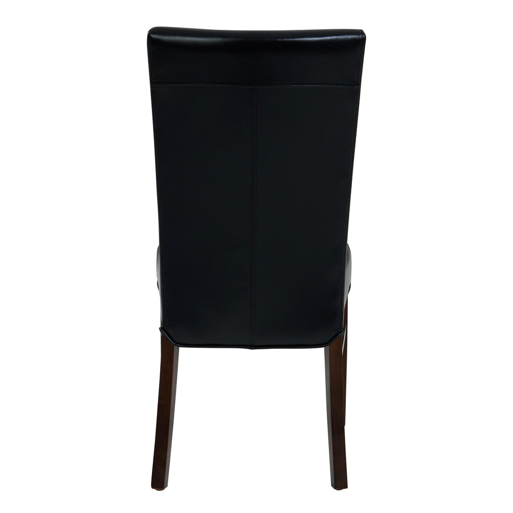 Milton Bonded Leather Dining Side Chair - Black - view 6