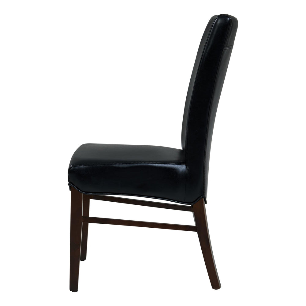 Milton Bonded Leather Dining Side Chair - Black - view 5