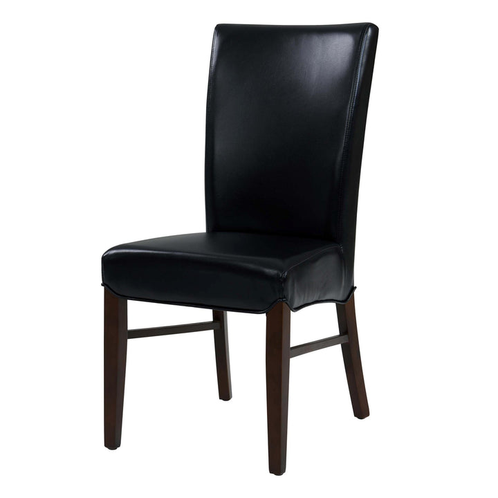 Milton Bonded Leather Dining Side Chair - Black