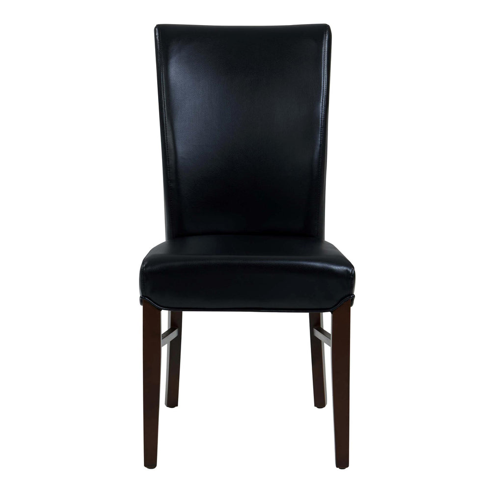 Milton Bonded Leather Dining Side Chair - Black - view 4