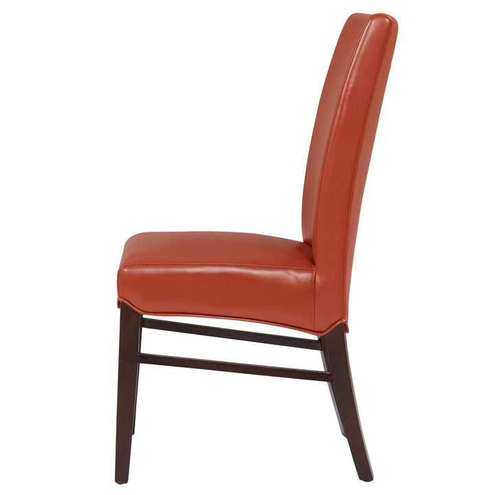 Milton Bonded Leather Dining Side Chair - Pumpkin - view 5
