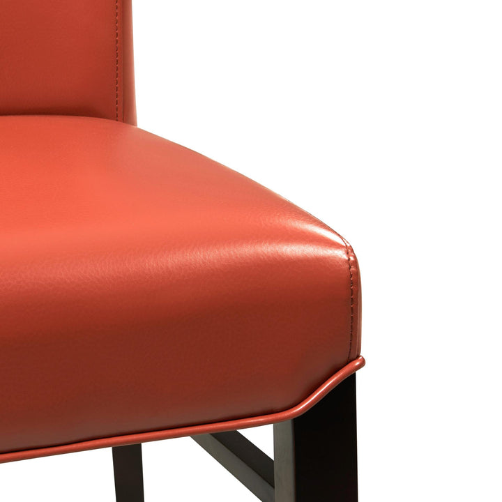 Milton Bonded Leather Dining Side Chair - Pumpkin - view 8