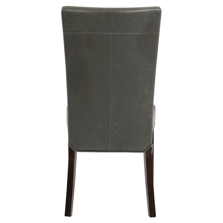 Milton Bonded Leather Dining Side Chair Wenge Legs - Vintage Gray - view 5