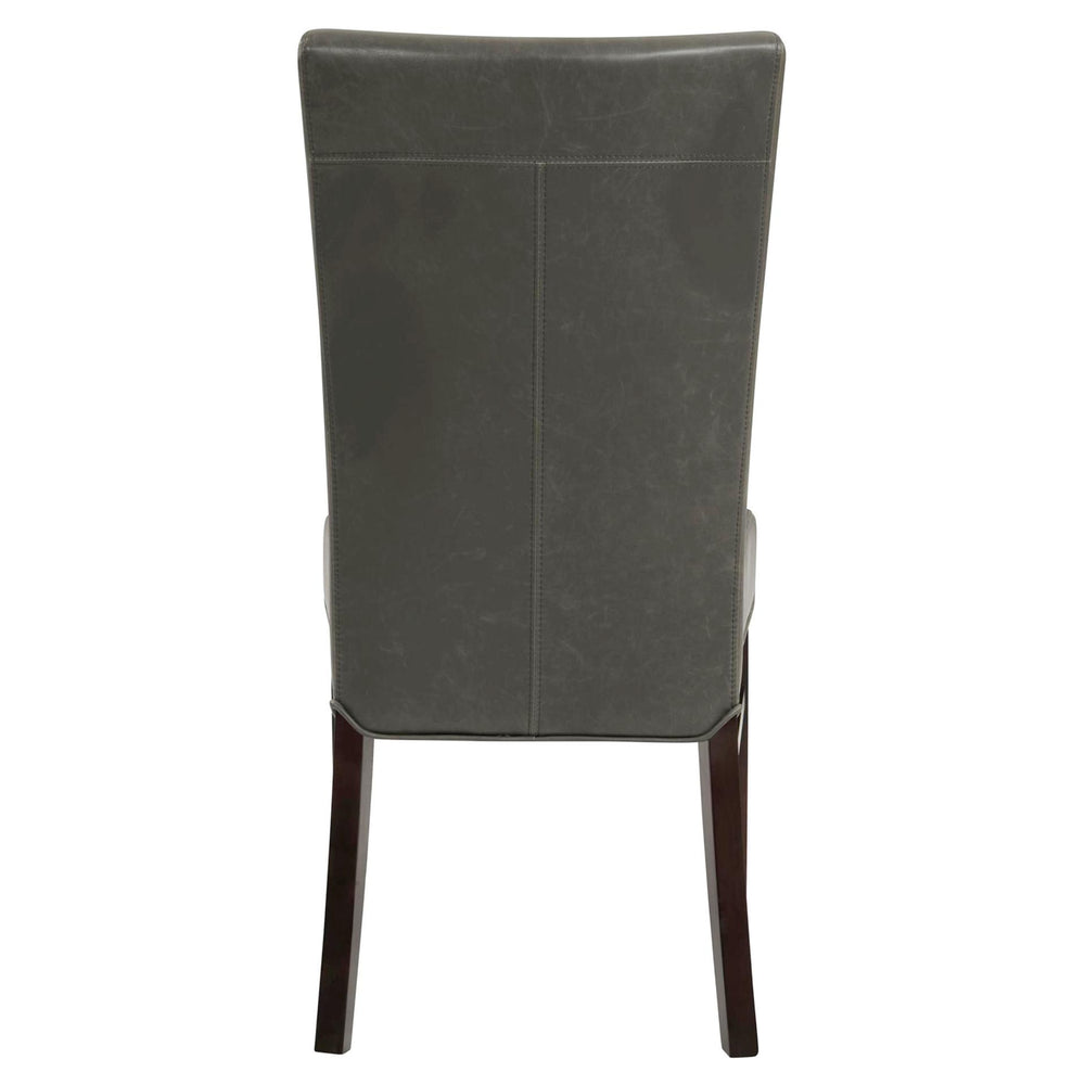Milton Bonded Leather Dining Side Chair Wenge Legs - Vintage Gray - view 5