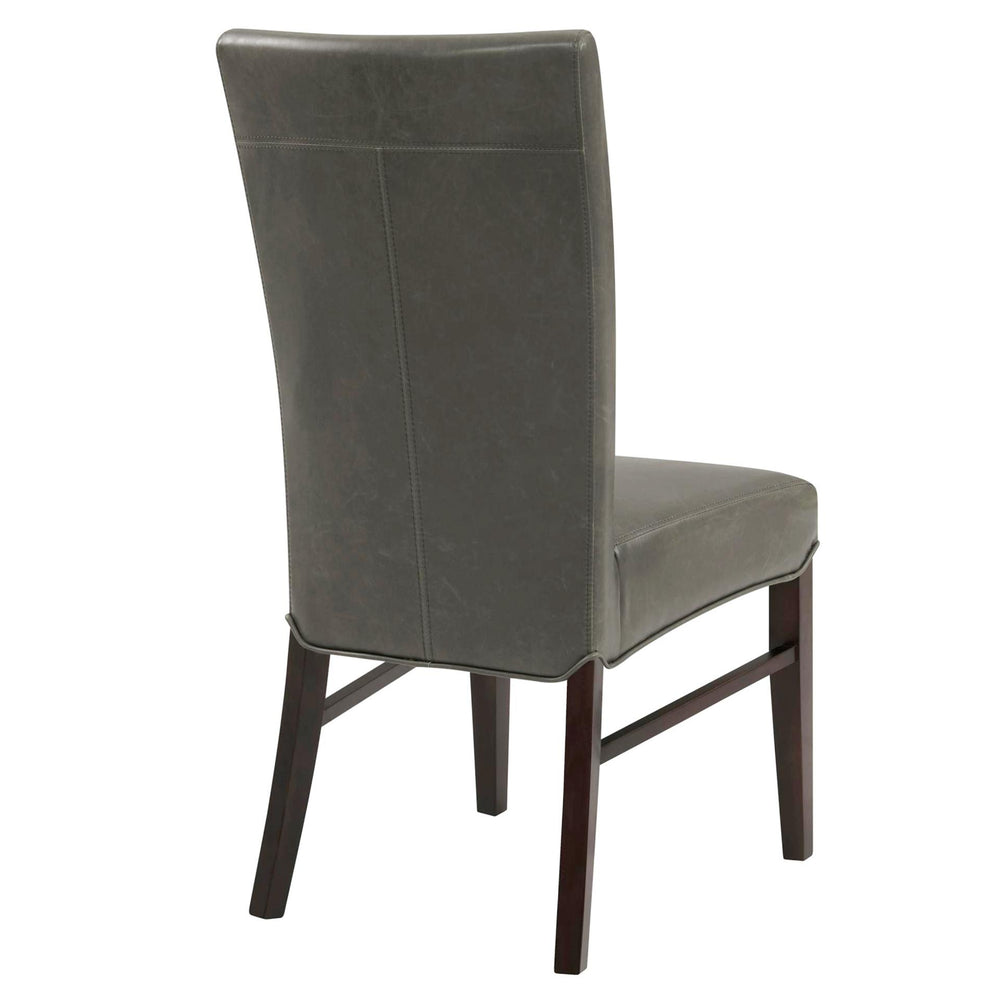 Milton Bonded Leather Dining Side Chair Wenge Legs - Vintage Gray - view 6