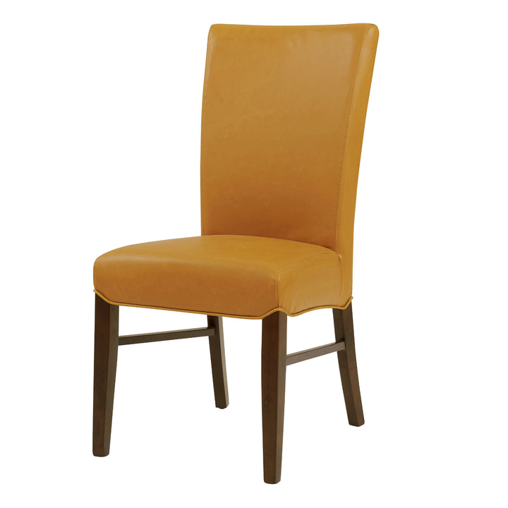 Milton Bonded Leather Dining Side Chair Wenge Legs - Vintage Caramel