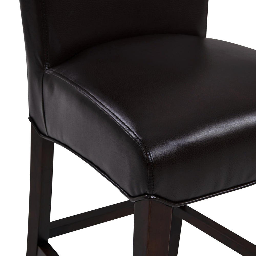 Milton Bonded Leather Counter Stool - Coffee Bean - view 8