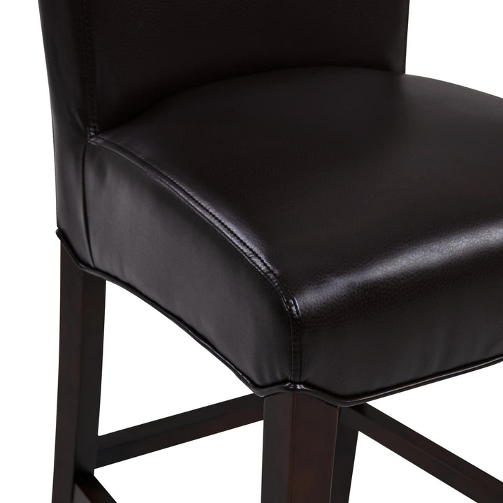 Milton Bonded Leather Counter Stool - Coffee Bean - view 8