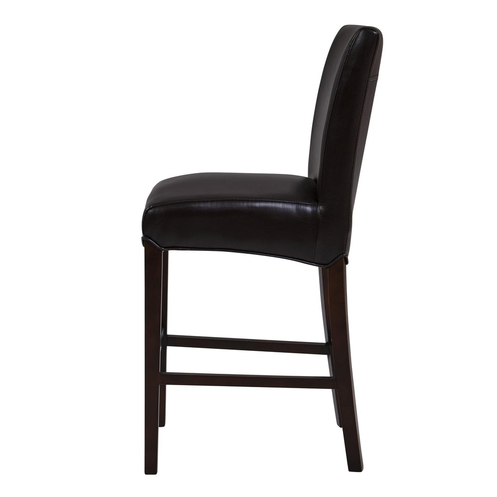 Milton Bonded Leather Counter Stool - Coffee Bean - view 5