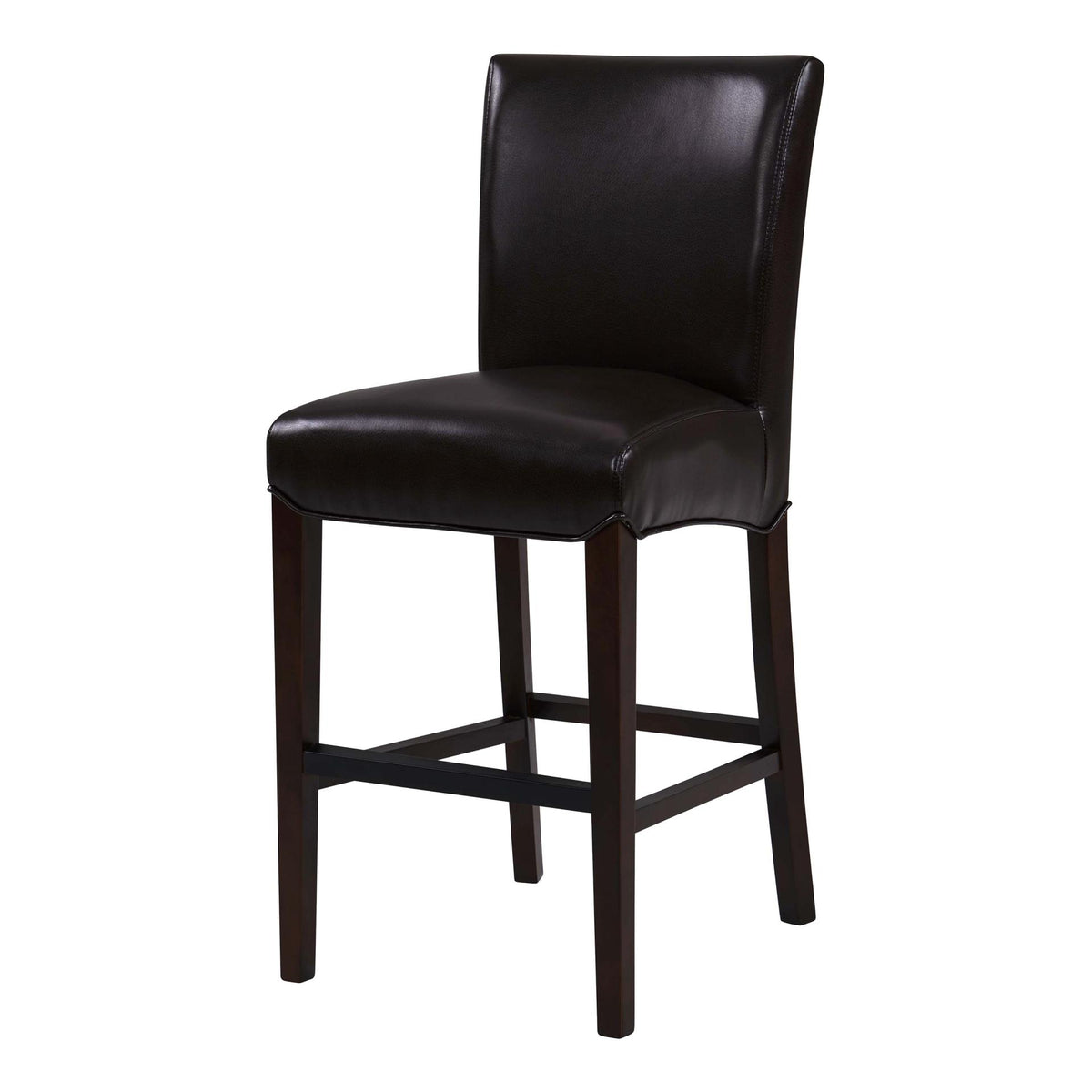 Milton Bonded Leather Counter Stool - Coffee Bean