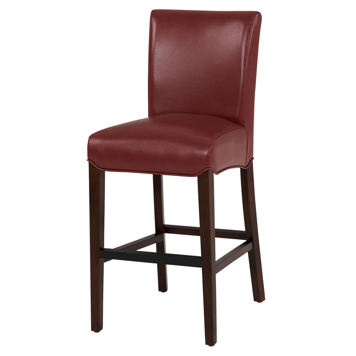 Milton Bonded Leather Counter Stool - Pomegranate