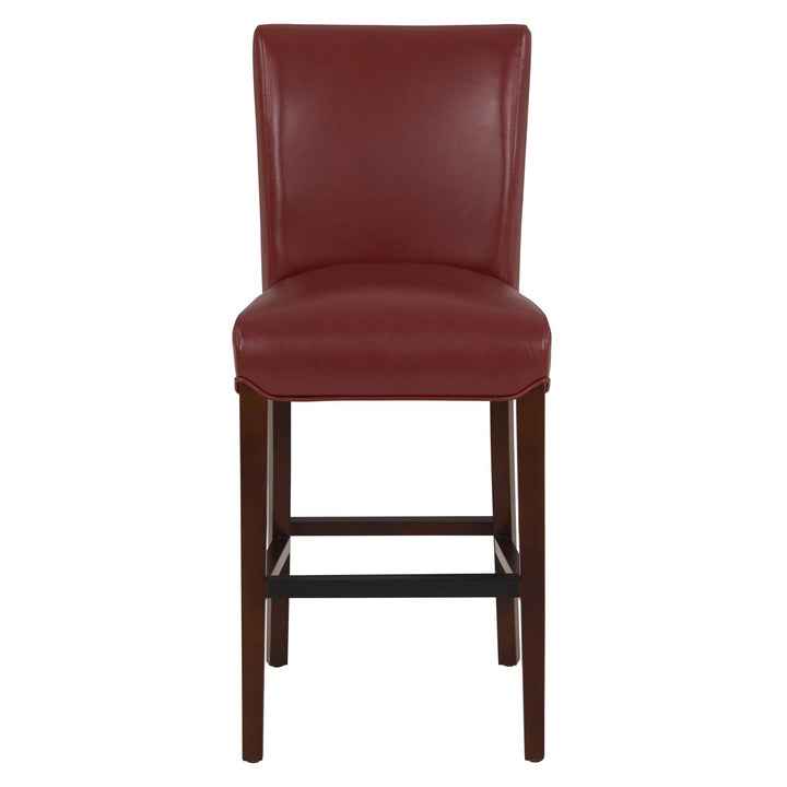 Milton Bonded Leather Counter Stool - Pomegranate - view 4