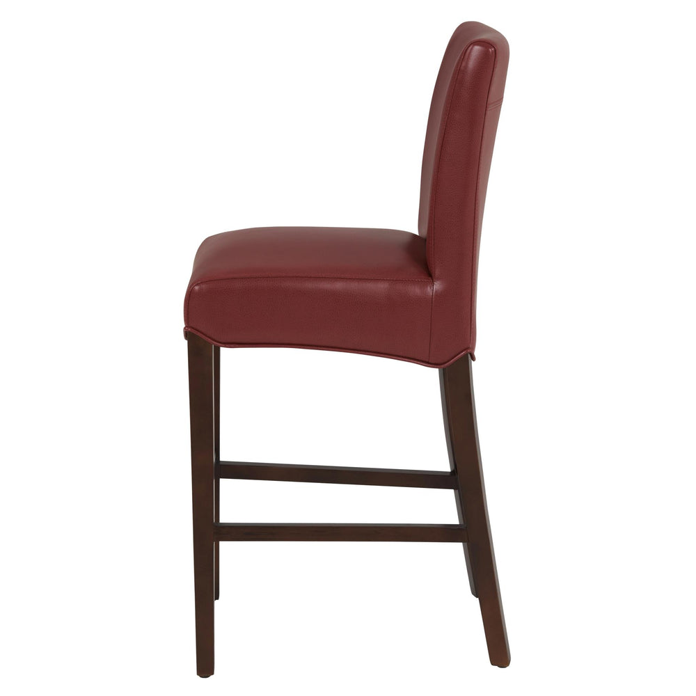 Milton Bonded Leather Counter Stool - Pomegranate - view 5