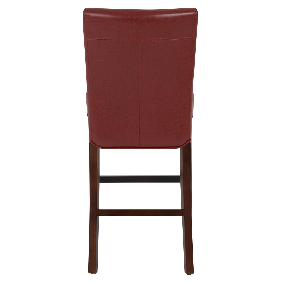Milton Bonded Leather Counter Stool - Pomegranate - view 6