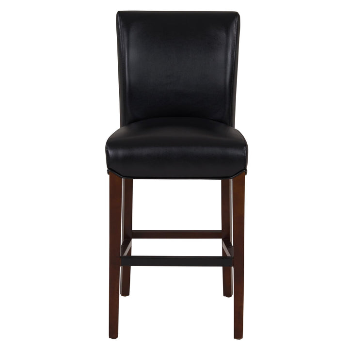 Milton Bonded Leather Counter Stool - Black - view 4