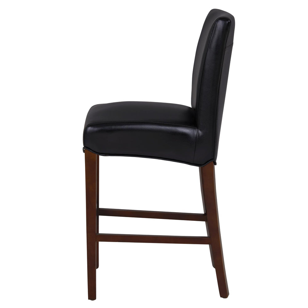 Milton Bonded Leather Counter Stool - Black - view 5