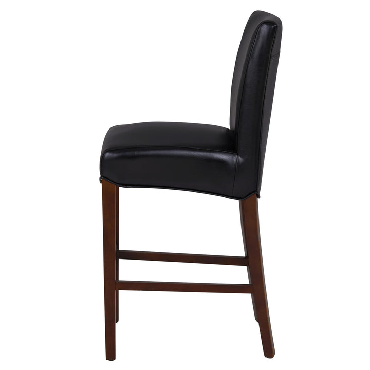 Milton Bonded Leather Counter Stool - Black - view 5
