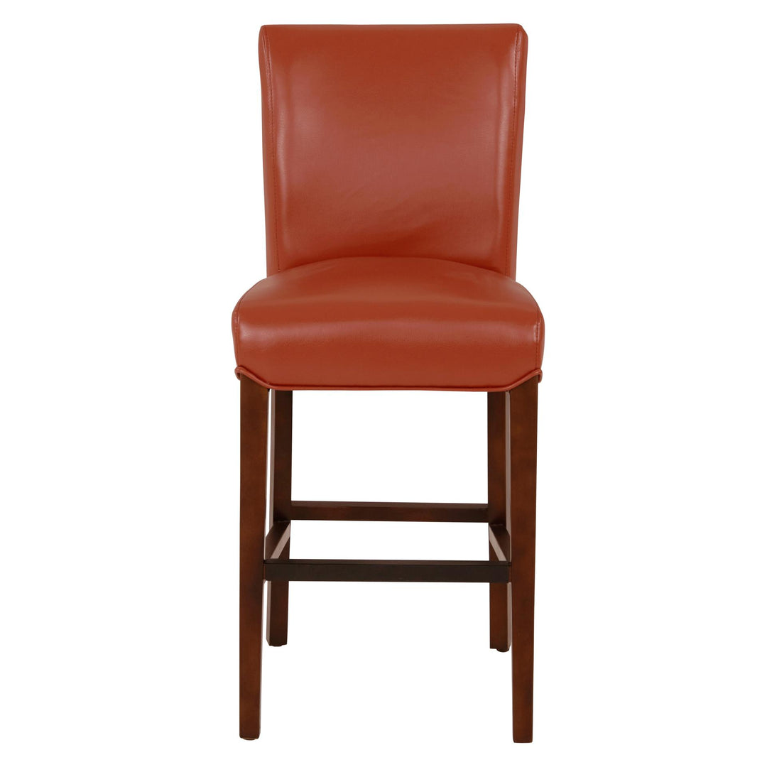 Milton Bonded Leather Counter Stool - Pumpkin - view 4