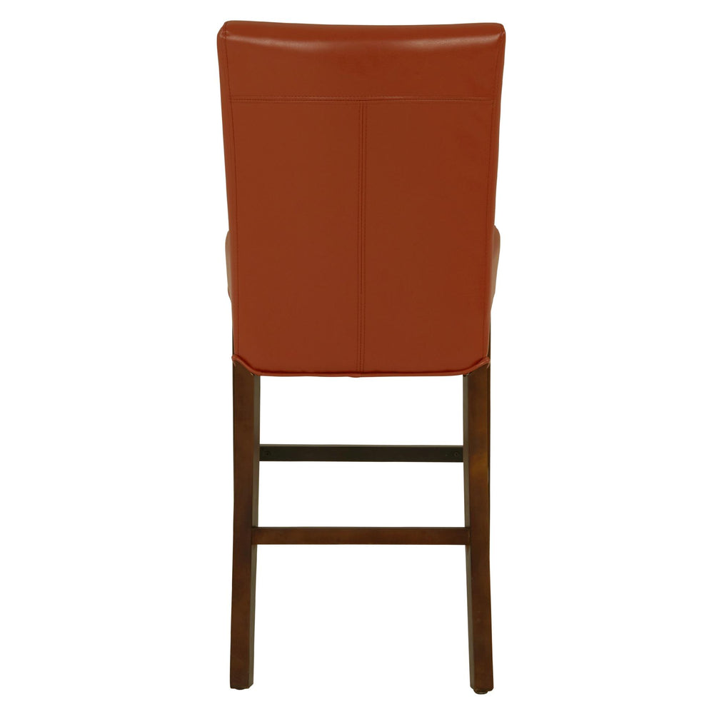 Milton Bonded Leather Counter Stool - Pumpkin - view 6
