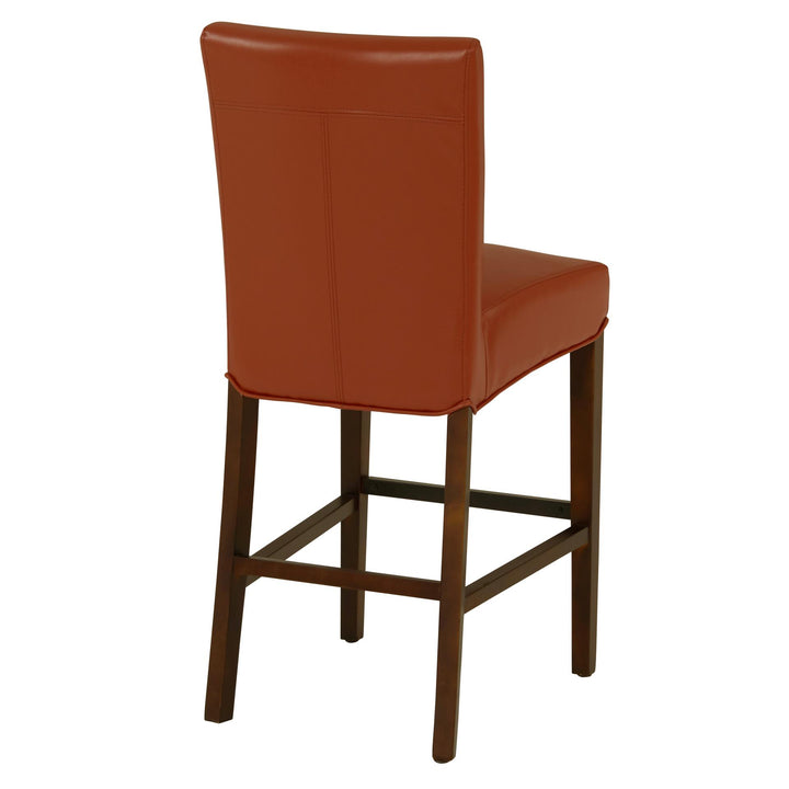 Milton Bonded Leather Counter Stool - Pumpkin - view 7