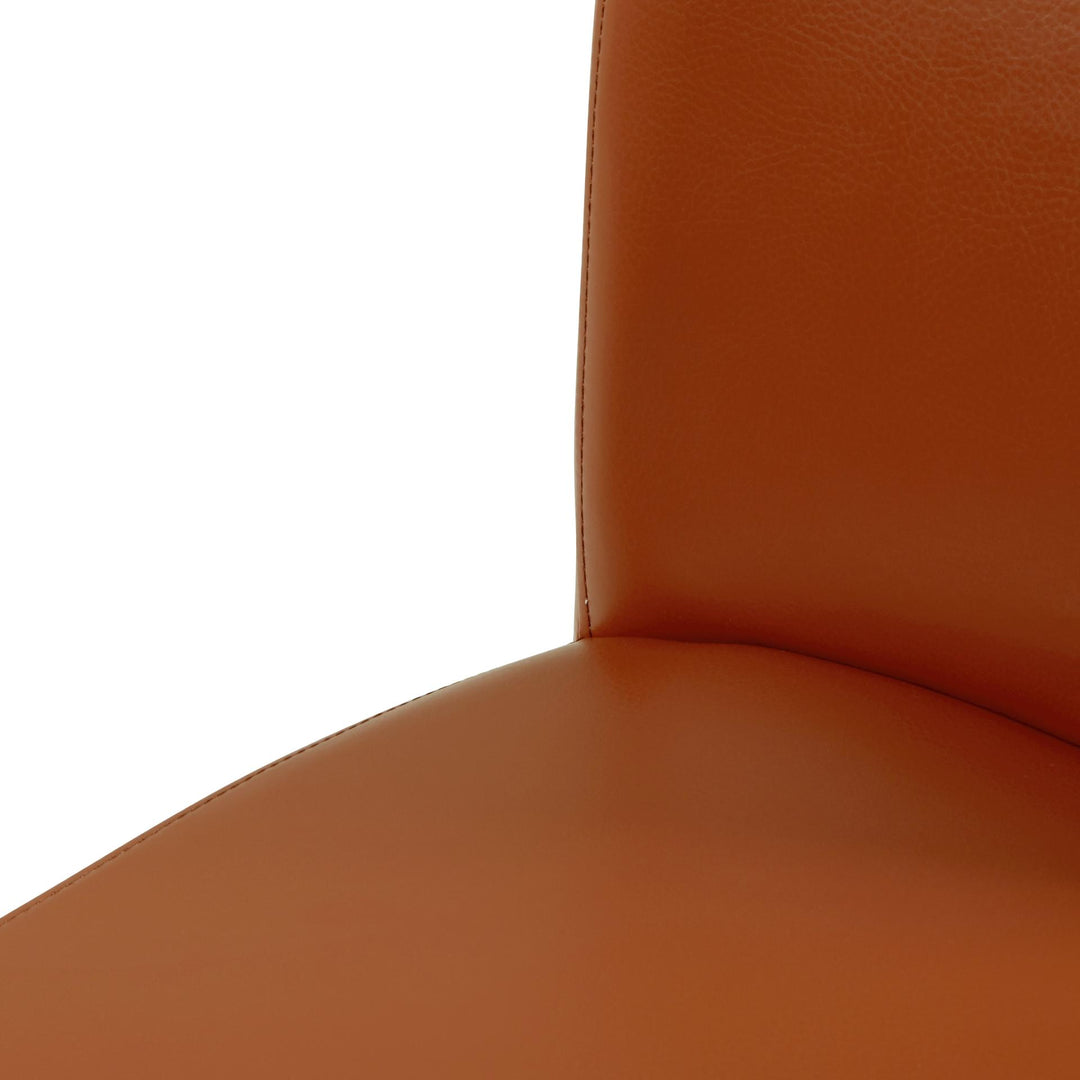 Milton Bonded Leather Counter Stool - Pumpkin - view 8