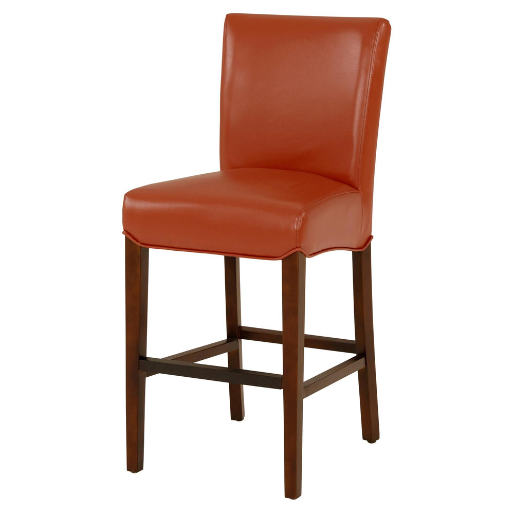 Milton Bonded Leather Counter Stool - Pumpkin