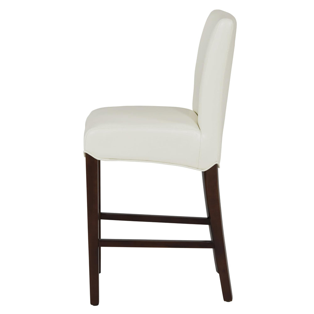 Milton Bonded Leather Counter Stool - White - view 5