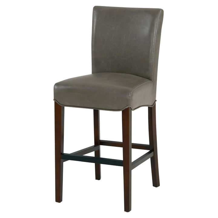 Milton Bonded Leather Counter Stool Wenge Legs - Vintage Gray