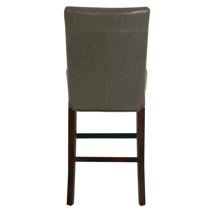 Milton Bonded Leather Counter Stool Wenge Legs - Vintage Gray - view 6