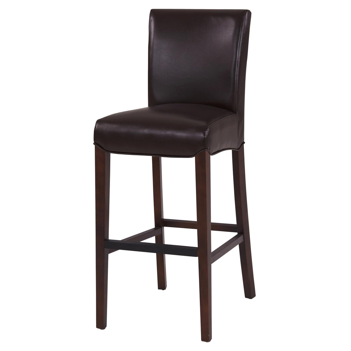 Milton Bonded Leather Bar Stool - Coffee Bean
