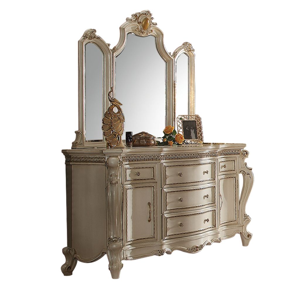 Picardy Mirror in Antique Pearl Finish