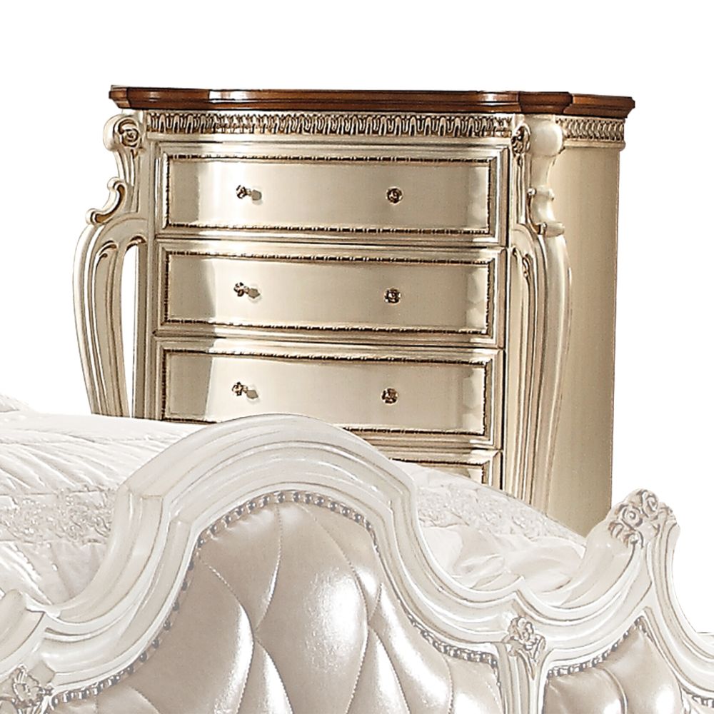 Picardy Chest in Antique Pearl & Cherry Oak